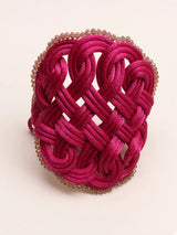 Bracciale intrecciato fucsia — vista prodotto